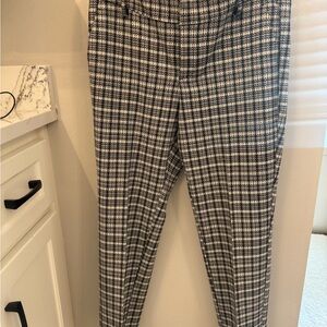 Liverpool Womens Checkered Pants - Black and White